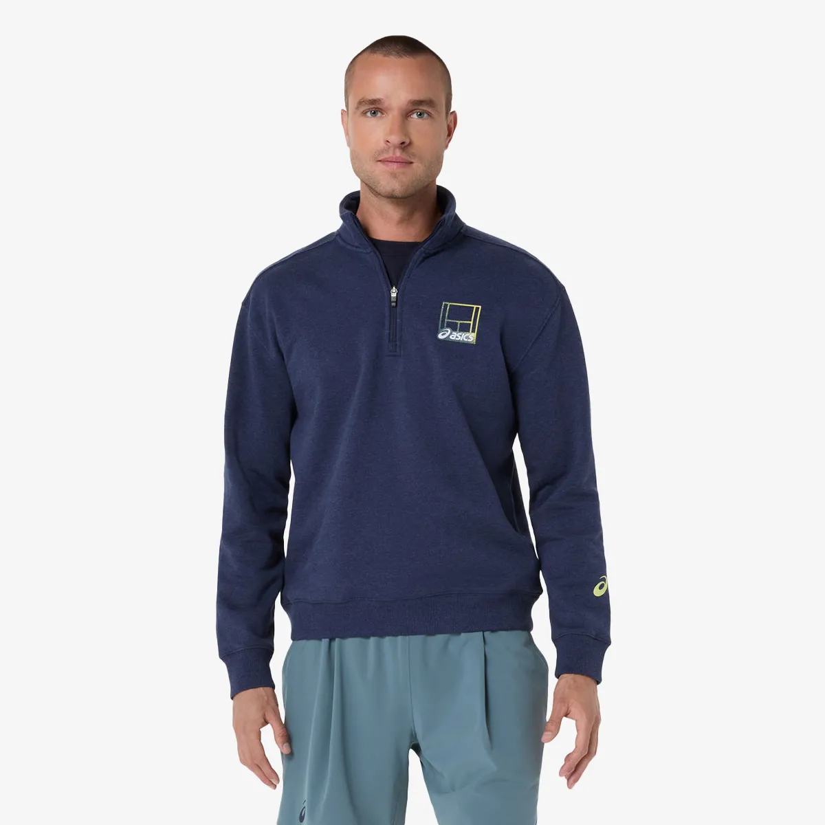 Asics Majica kratkih rukava COURT CORE GRAPHIC HALF ZIP SWEATSHIRT 