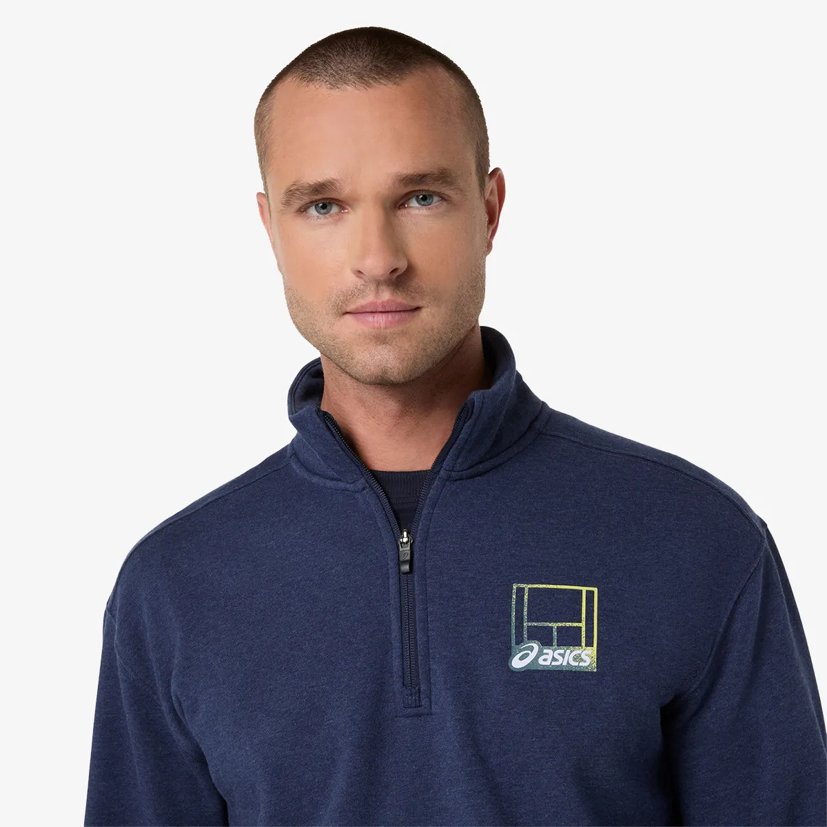 Asics Majica kratkih rukava COURT CORE GRAPHIC HALF ZIP SWEATSHIRT 
