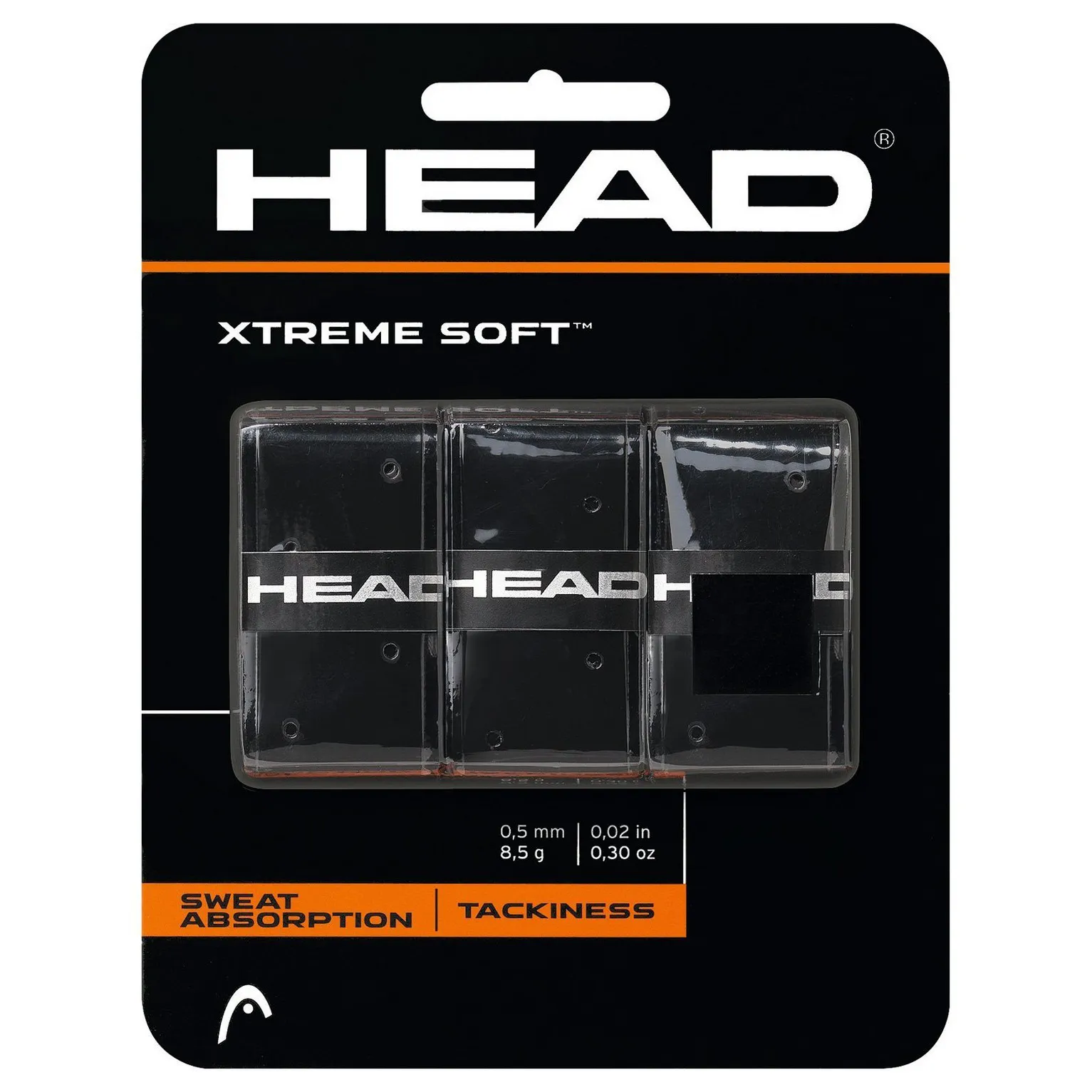 Head Grip XTREMESOFT GRIP OVERWRAP 1/3 CRNI