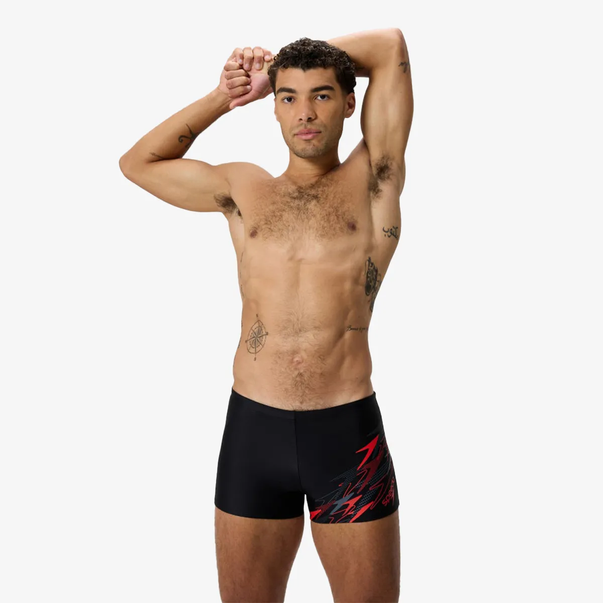 Speedo Kupaće gaće MEDLEY LOGO AQUASHORT BLK/RED