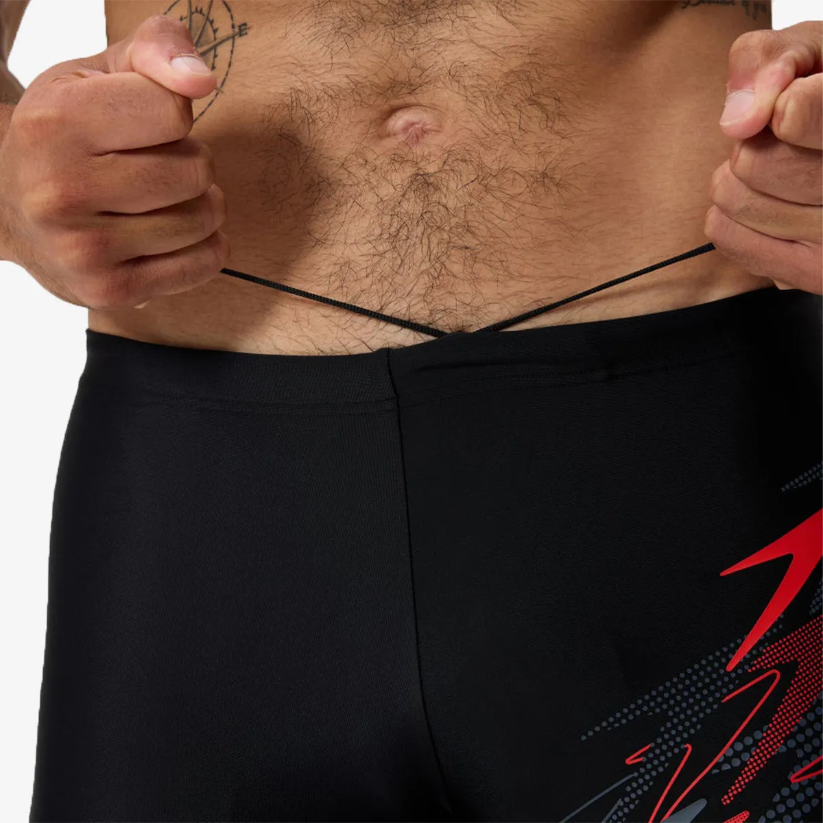 Speedo Kupaće gaće MEDLEY LOGO AQUASHORT BLK/RED