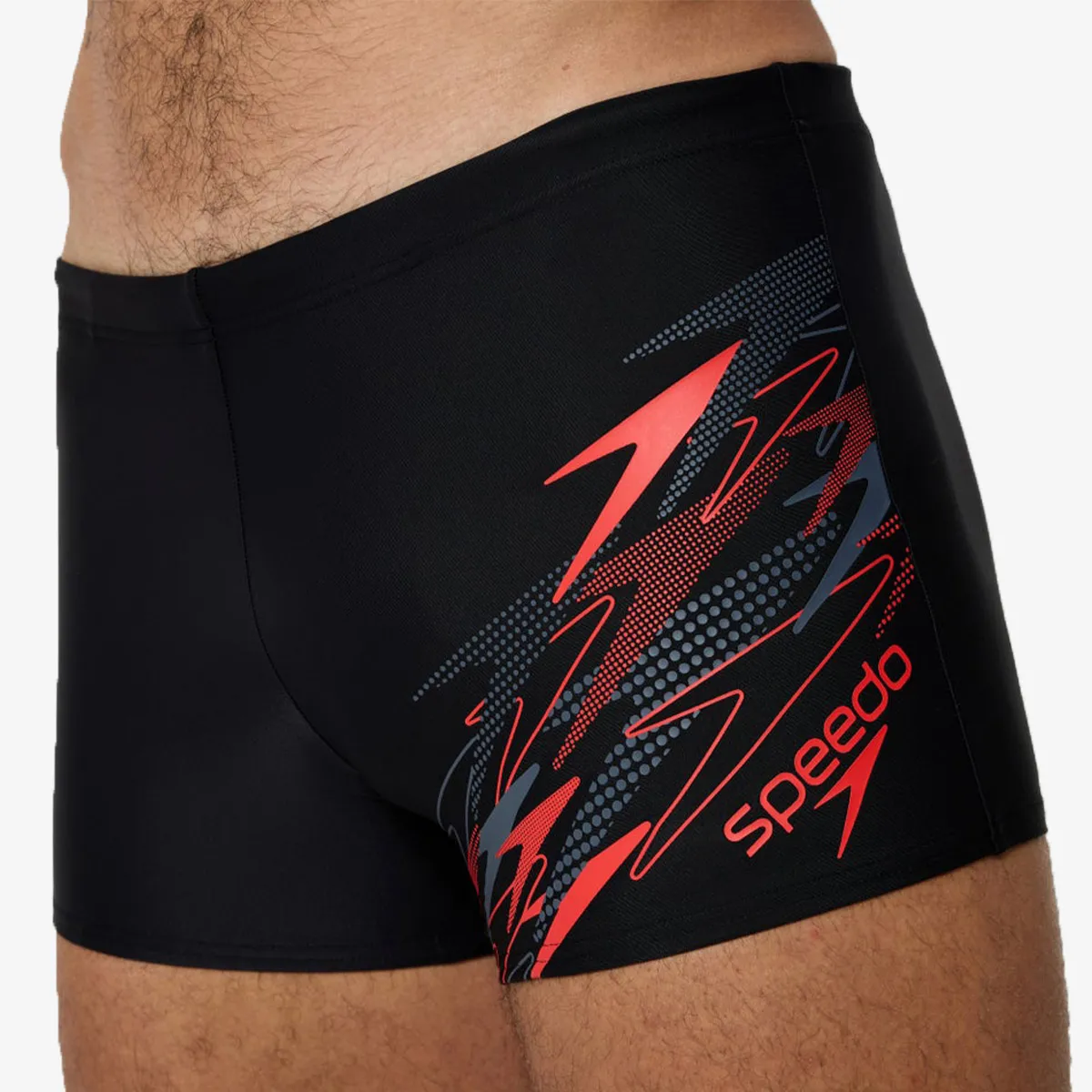 Speedo Kupaće gaće MEDLEY LOGO AQUASHORT BLK/RED