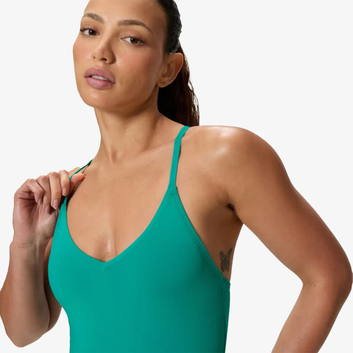 Speedo Jednodijelni kupaći kostim SOLID V-NECK 1PC GRN