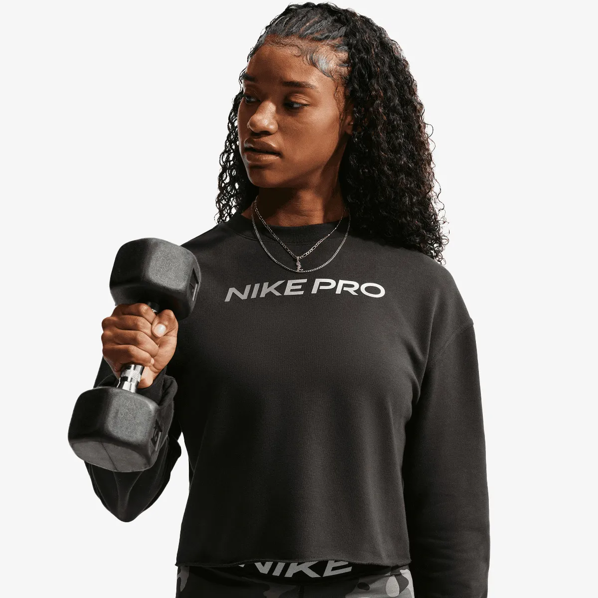 Nike Majica dugih rukava W NP DF CREW FLC TT GRDNT