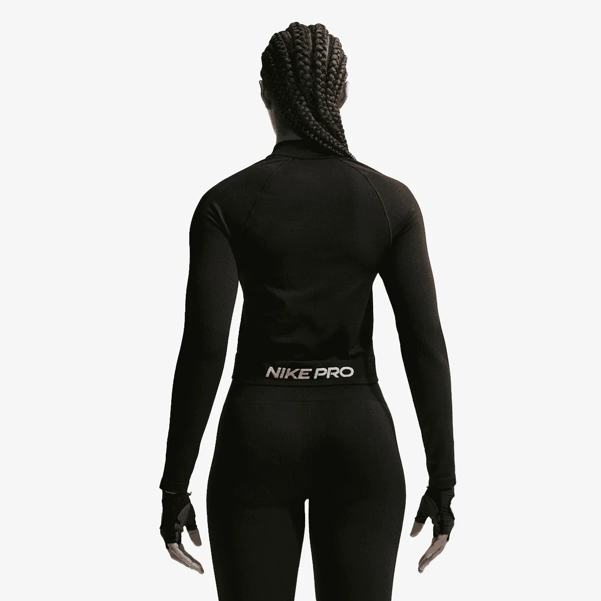 Nike Majica dugih rukava W NP DF SMLS FZ MIDLAYER WT