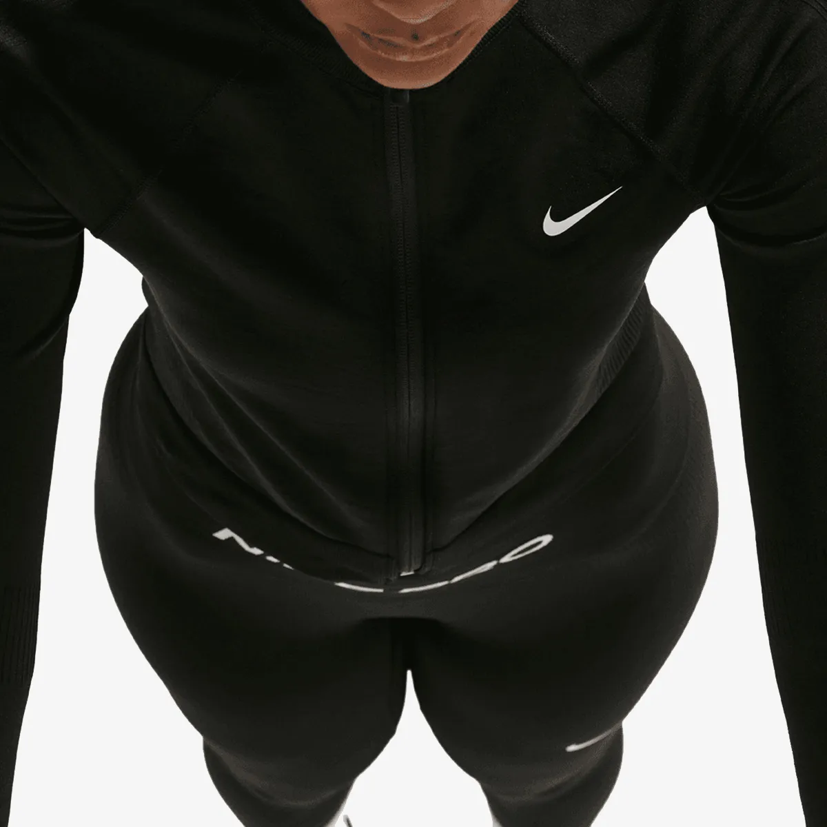 Nike Majica dugih rukava W NP DF SMLS FZ MIDLAYER WT