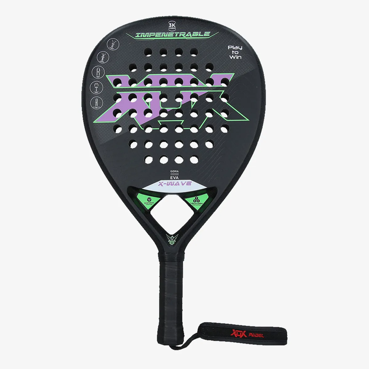 XOX Reket za padel XoX Padel racket X-WAVE Black/violet/gre