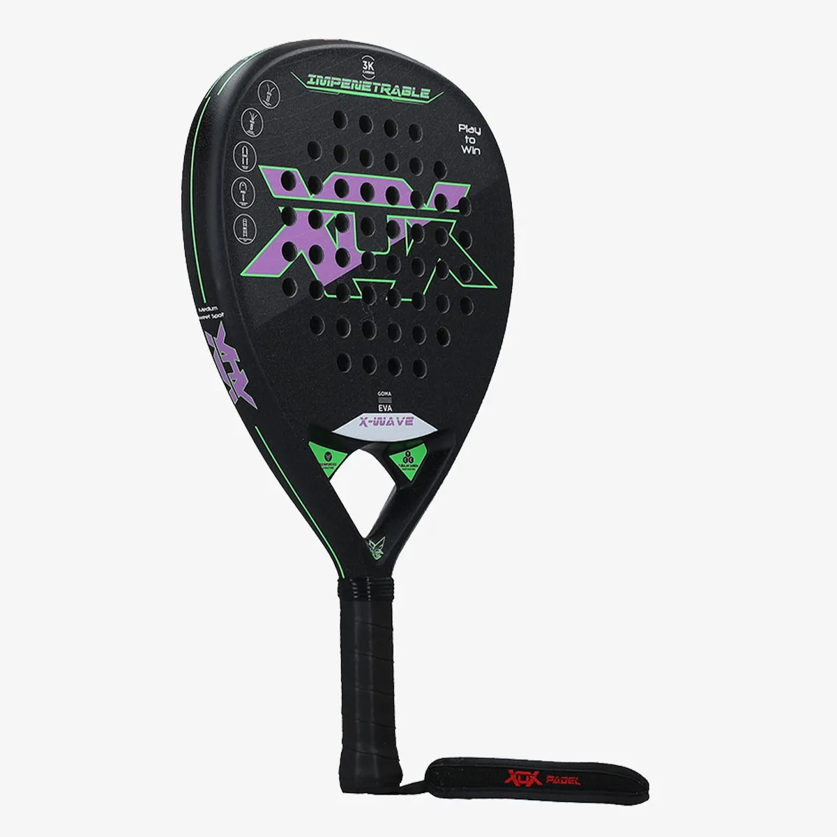 XOX Reket za padel XoX Padel racket X-WAVE Black/violet/gre