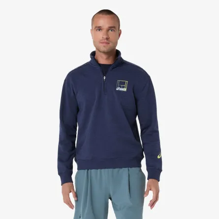 Asics Majica kratkih rukava COURT CORE GRAPHIC HALF ZIP SWEATSHIRT
