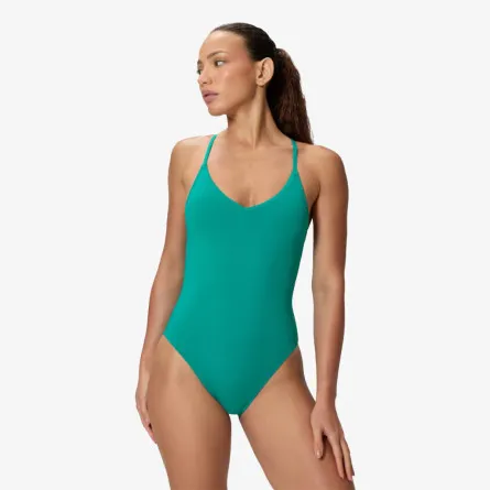 Speedo Jednodijelni kupaći kostim SOLID V-NECK 1PC GRN